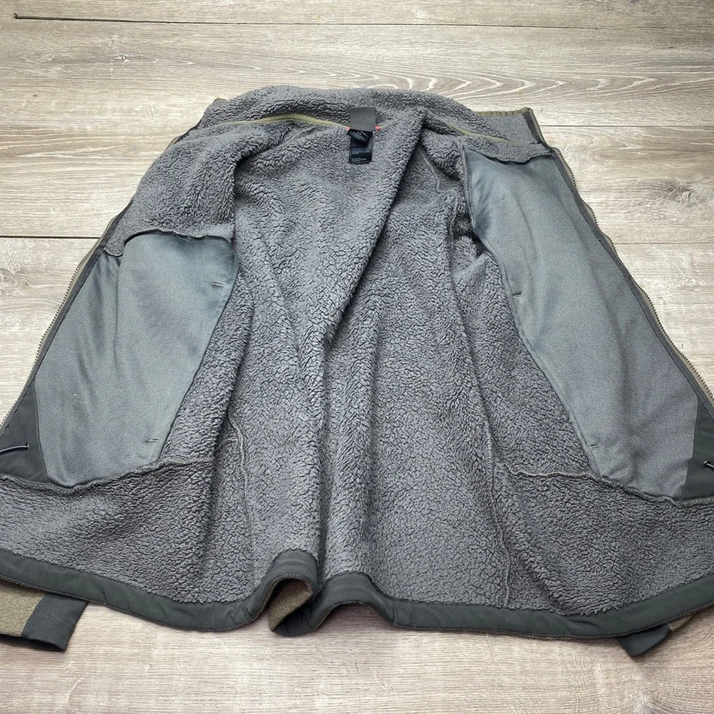 The North Face Jacket Fleece Full Zip Mens L Brown Polyester Sherpa Lined‎ Coat